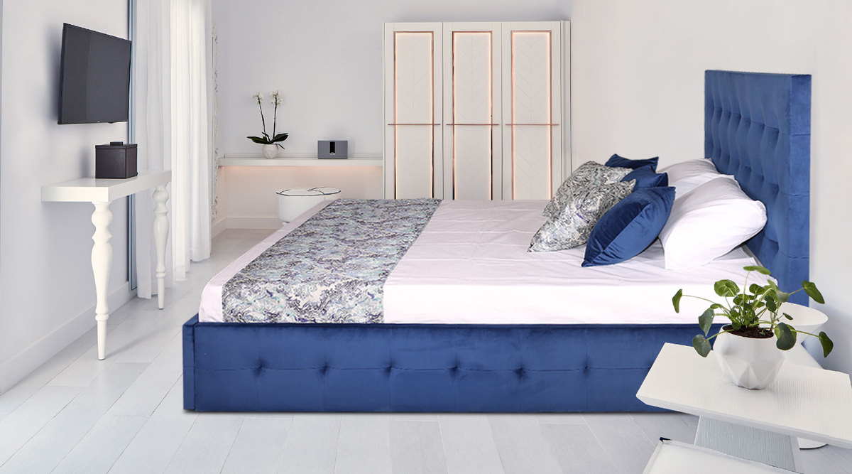 Кровать Марлоу синяя