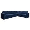 Угловой диван Шелл Синий велюр