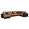 Диван угловой Экзотик 7 Европа ГРАНД бежево-коричневый