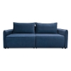 Прямой диван Киото Синий велюр