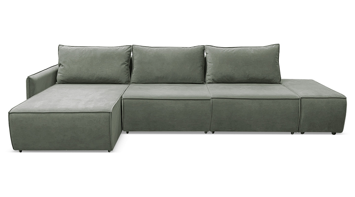 Угловой диван Токио Мах Оливковый велюр