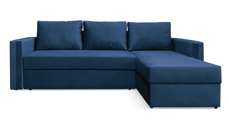 Недорогой Угловой диван Лунден дельфин с ящиком для белья