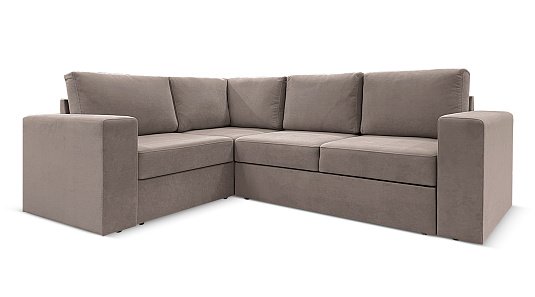 Угловой диван Лемвиг Бежевый Велюр