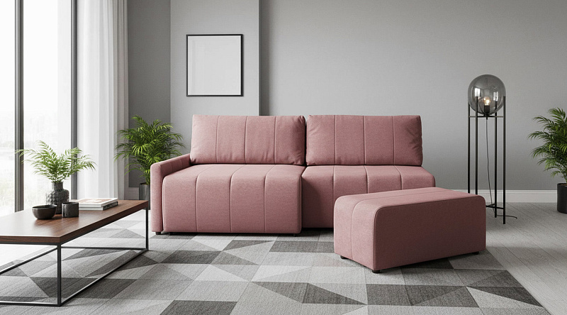 Угловой диван Оникс пуфом, рис.14