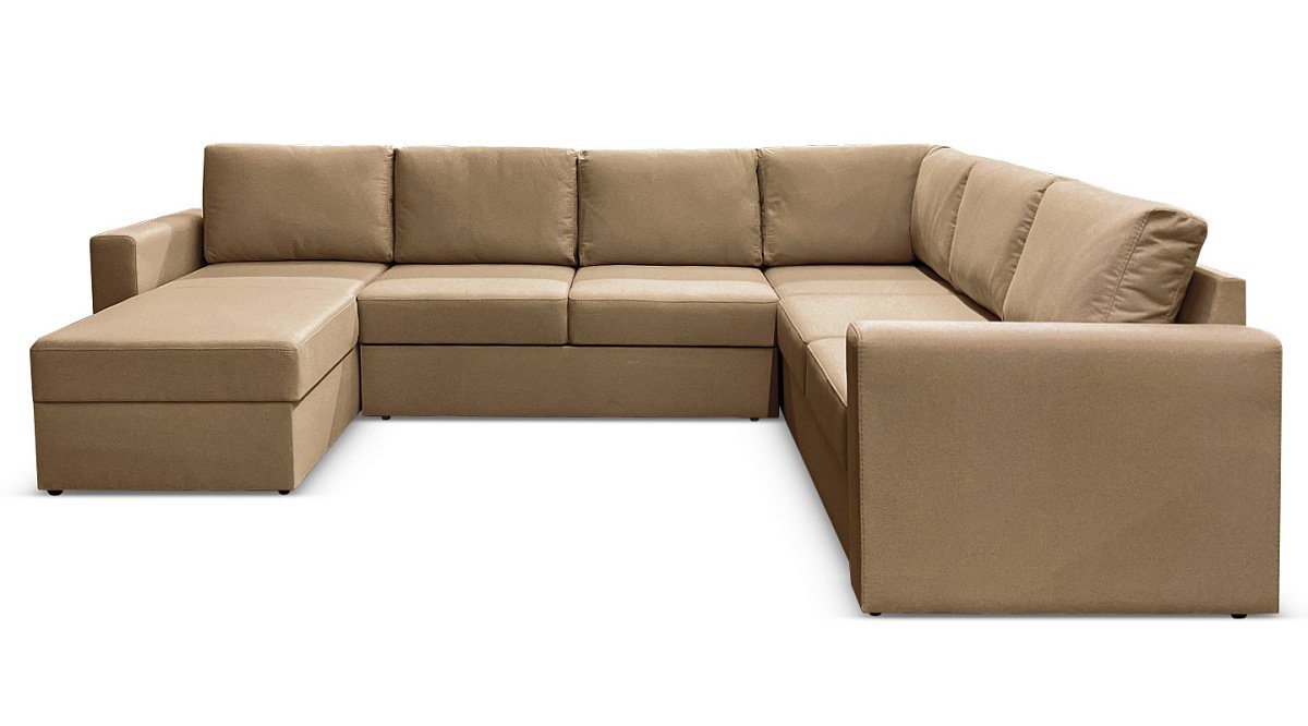 П-образный диван Кольдинг Бежевый рогожка