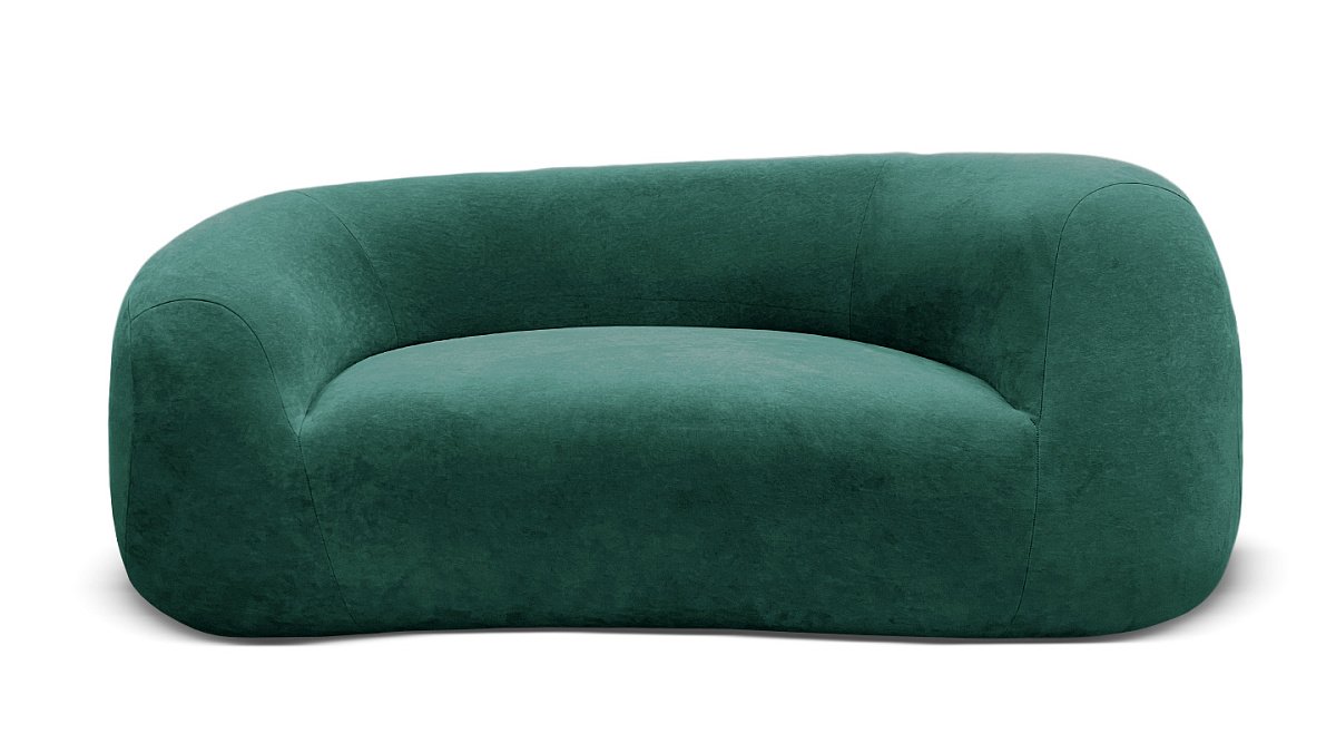 Прямой диван Вирджиния  Зеленый велюр