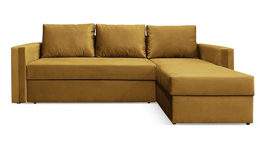 Угловой диван Лунден Горчичный