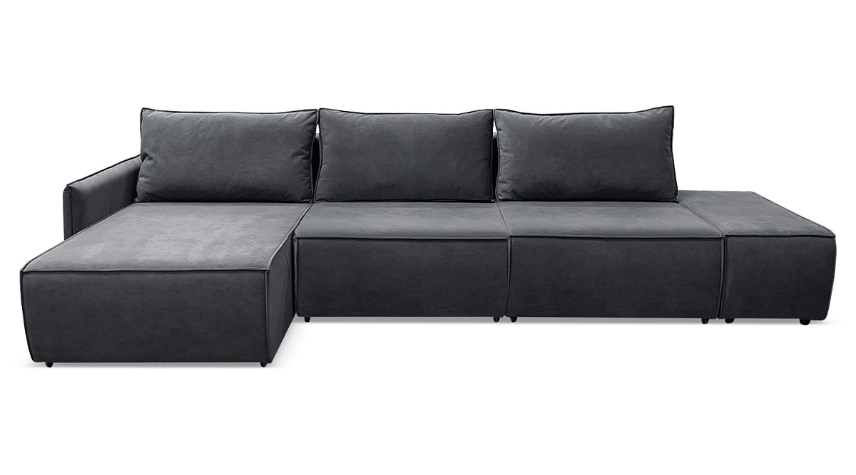 Угловой диван Токио Мах Графитовый велюр