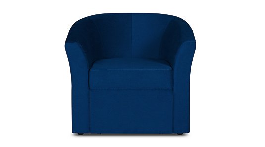 Кресло Андерсен с пуфом Синий велюр