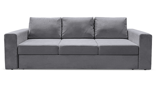Прямой диван Йеллинг 2  Велюр Серый
