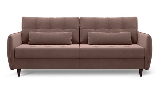 Диван прямой Ультра Темно Бежевый велюр