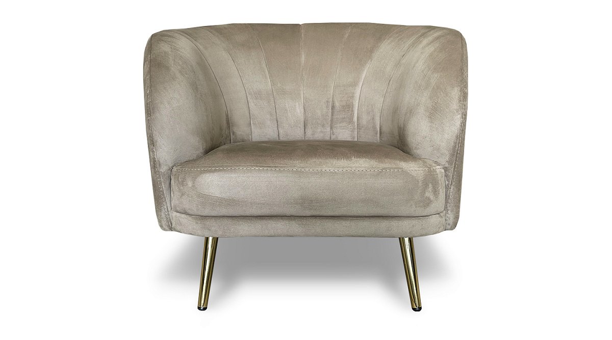 Кресло Рочестер Темно-Бежевая замша