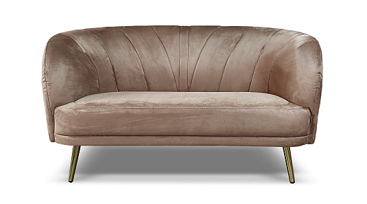 Прямой диван Рочестер Темно-Бежевая замша