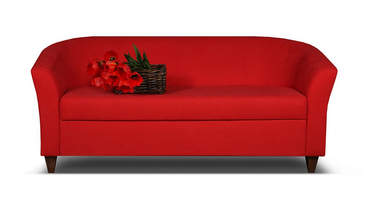 Диван прямой офисный Вивель Красный